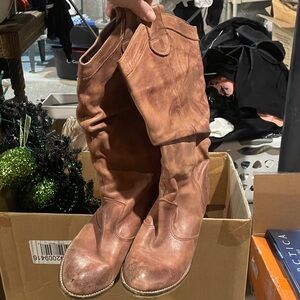 Aldo Pink Leather Cowboy Boots – EU 39